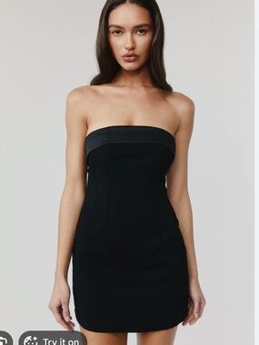 With Jean Chloe Black Corset Mini Dress